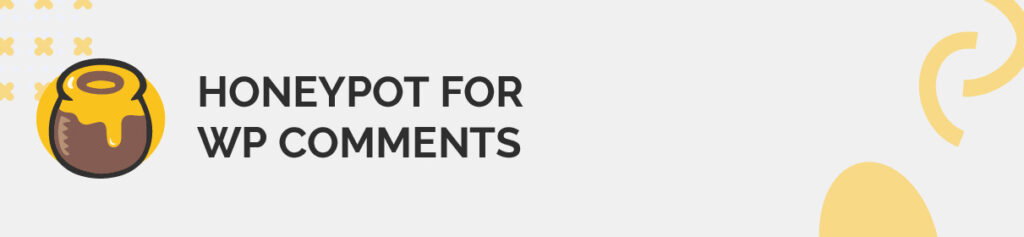 A pretty banner of the Honeypot for WP Comments logo and name.